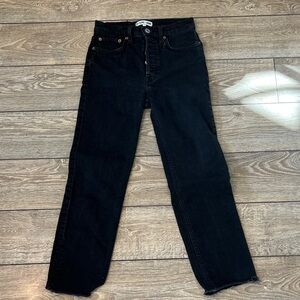 Re/Done Women’s Faded Black Wash Jeans